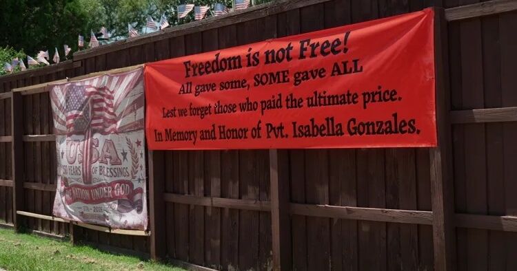 A Memorial In Carrollton For Pvt. Isabella Gonzales